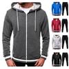 Men's Winter Sports Casual Fitness Suit With Dots Hoodie Sweatshirt And Pants