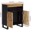 VidaXL Buffet with 2 Doors 60x33x75 Cm Solid Mango Wood 352913