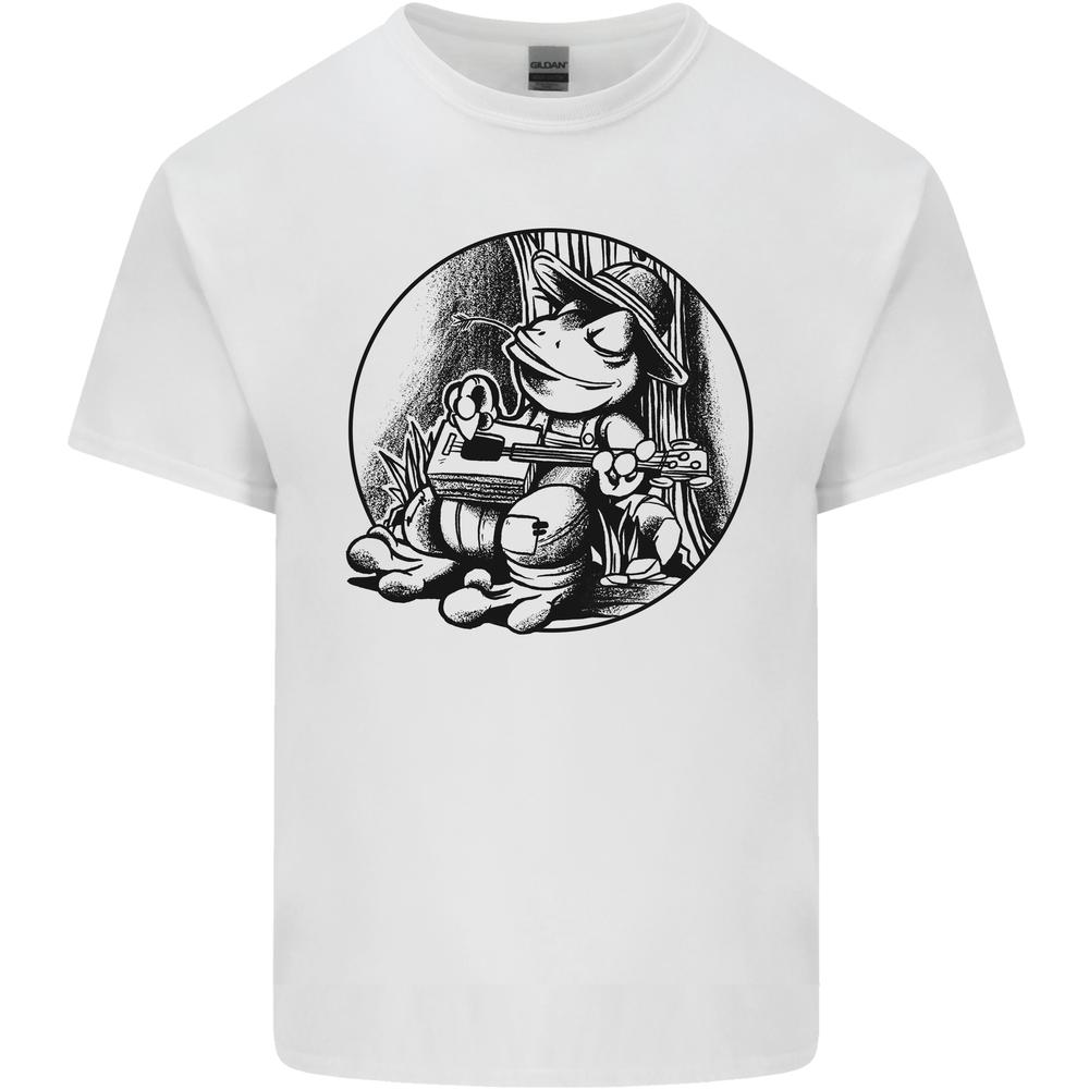 A Chilled Frog Playing the Guitar Guitarist Kids T-shirt Childrens S