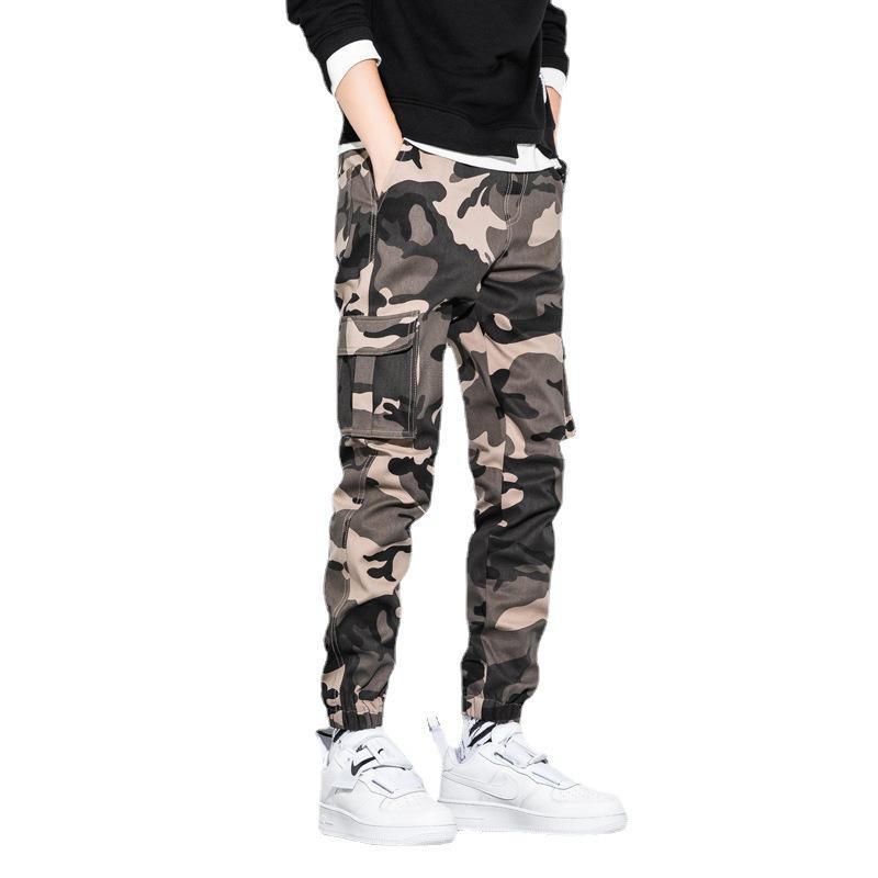 Męskie 2021 Wiosenne Spodnie Skinny Dziewięciopunktowe w Dużym Rozmiarze dla Nastolatków