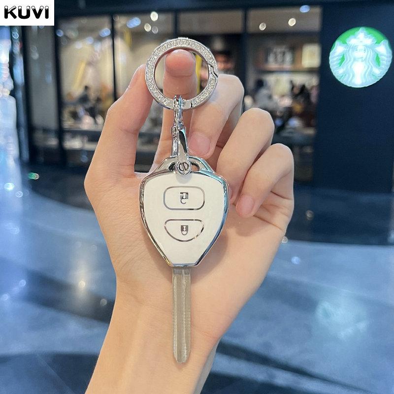 Tpu Shell Fob For Toyota Corolla Camry Reiz Rav4 Crown Avalon Venza Matrix Yaris 4Runner Blank Bag Car Key Case Cover Keychain