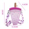 Cute Watermelon Ice Cream Bottle 320ml with Strap Pink