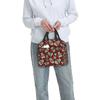 Sugar Skull And Roses Flowers Lunch Bag Women Thermal Cooler Insulated  Container for Student School Work Food Tote Bags