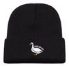Dumb Goose Embroidered Knitted Hat for Men and Women, Warm In Autumn and Winter, Portable and Comfortable Outdoor Knitted Hat