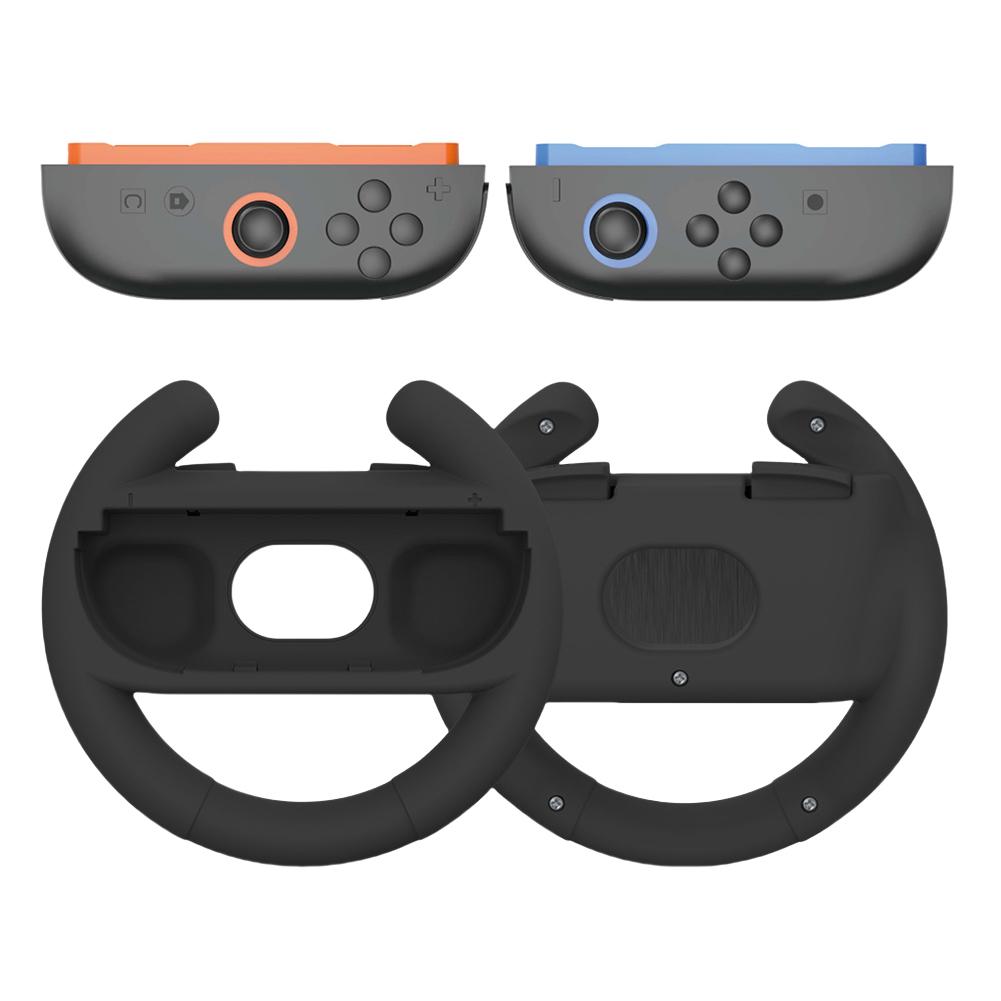 2 Pcs Racing Steering Wheels for Nintendo for Switch 2 Joy-con Controller Left Right Game Steering Wheel Handle Stand Holder
