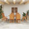 Garden Dining Set 7 pcs Brown Solid Acacia Wood