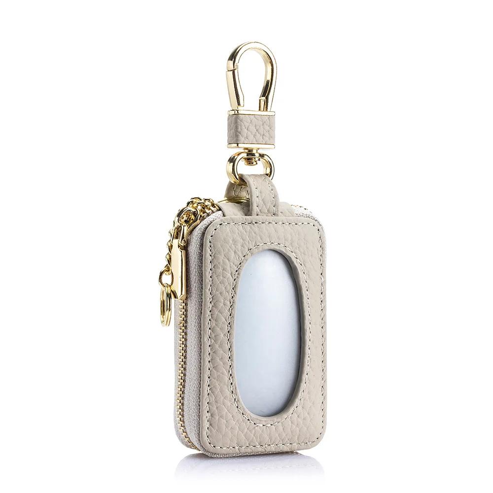 Auto Schlüssel Tasche Echtleder Universal Auto Schlüsselhalter Schlüsseletui Geldbörse Mini Schlüssel Organizer Tasche Reißverschluss Automobil Schlüssel Tasche