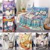 3D Cute Chiikawas Printed Blanket Flannel Warm Throw Blankets Soft and Comfortable Blanket Bed Linings Cubre Cama Birthday Gift