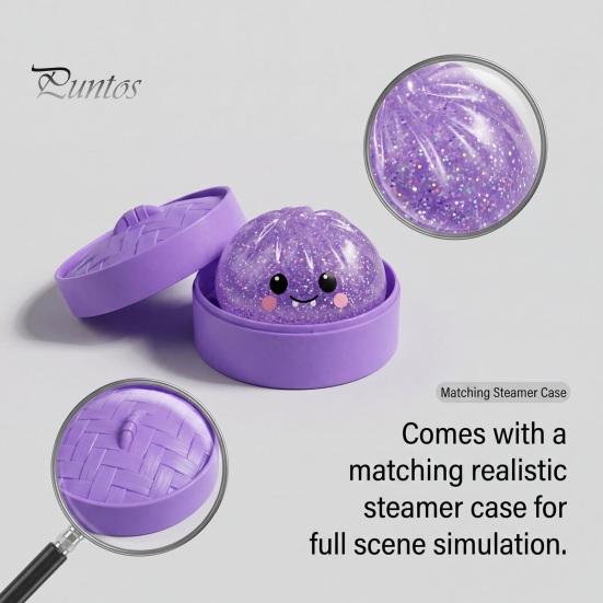 Relaxation Squeeze Ball Halloween Dumpling Toy, Pumpkin Ghost Bat Steamed Bun Sensory Toy Calming Fidget for Stress Relief, Party Favors
