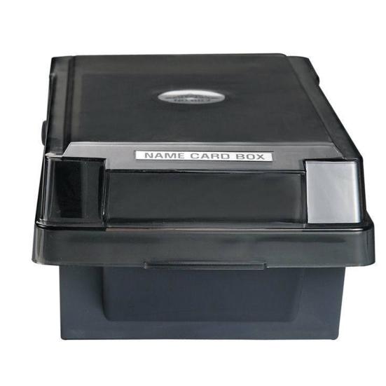 Large Capacity 4 Divider Board Business Card Index Holder Storage Box Organizer