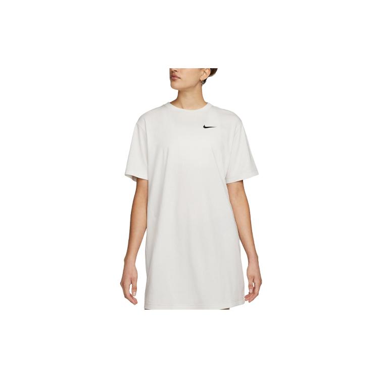 New Nike Short Sleeved Dresses Women's Phantom Gray White DM6192-030