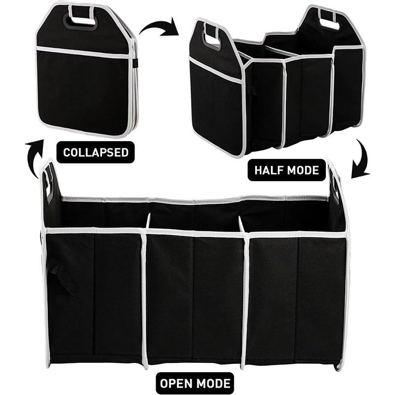 Schowek do bagażnika samochodu Bardzo duży składany organizer z 3 przegródkami Home Car Seat Organizer Akcesoria samochodowe Wnętrze