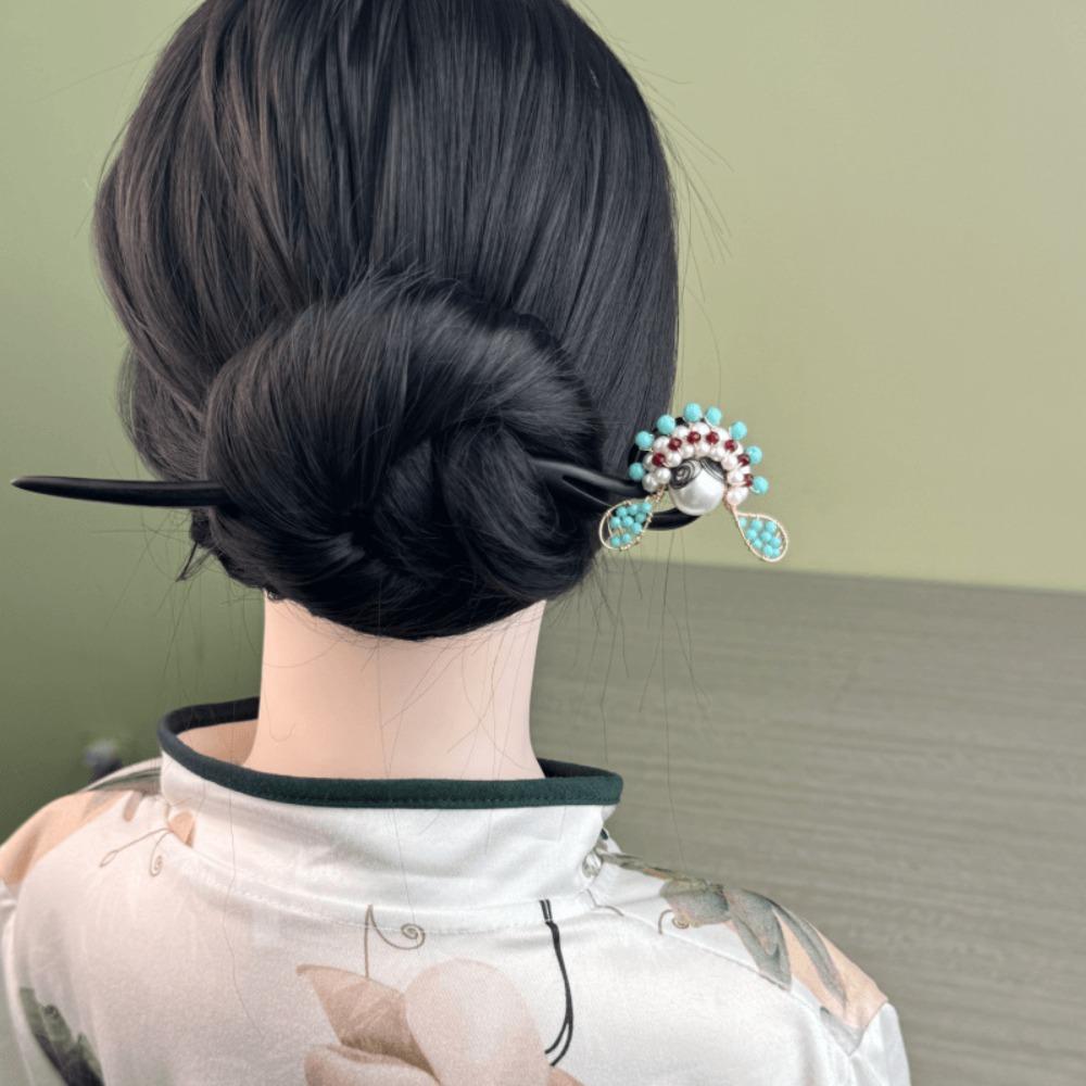 Tassel New Chinese Style Hair Clip Red Hanfu Hairpin Beijing Opera Hair Accessories  Bridal