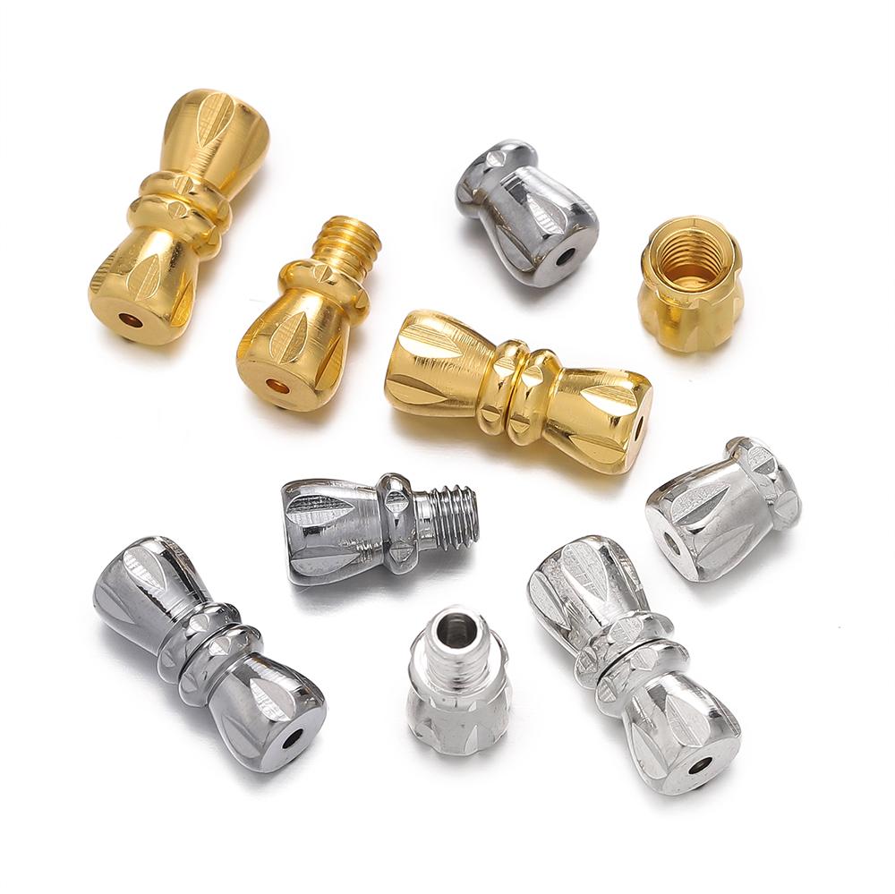 5Pcs/Lot 4.5x11mm Necklace Buckle Spiral Twist Lock Ring Connectors Clasps End Cap for DIY Jewelry Making Accessories