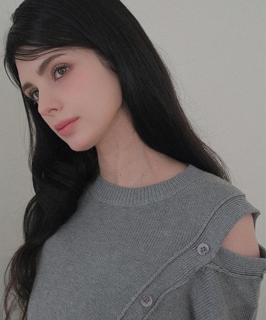 KOOLKITTEN Diagonal Whisper Shoulder Knit