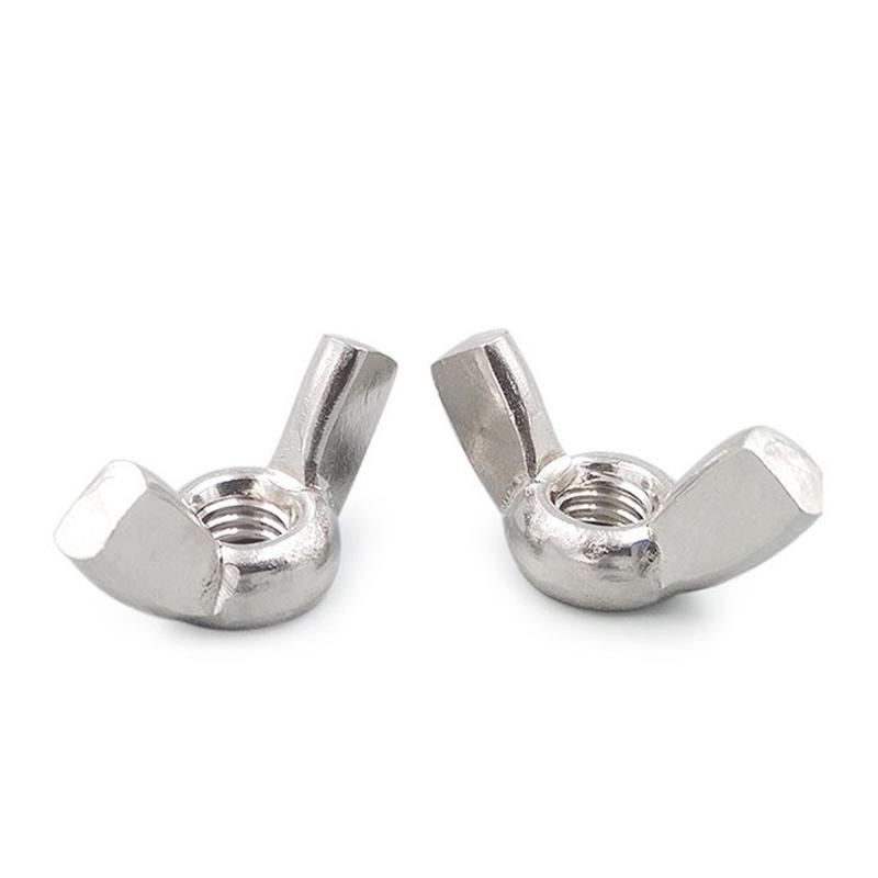M6 10pcs/lot Butterfly Wing Nuts Stainless Steel/ Zinc Plated Wing Nuts Hand Tighten Nut DIN315
