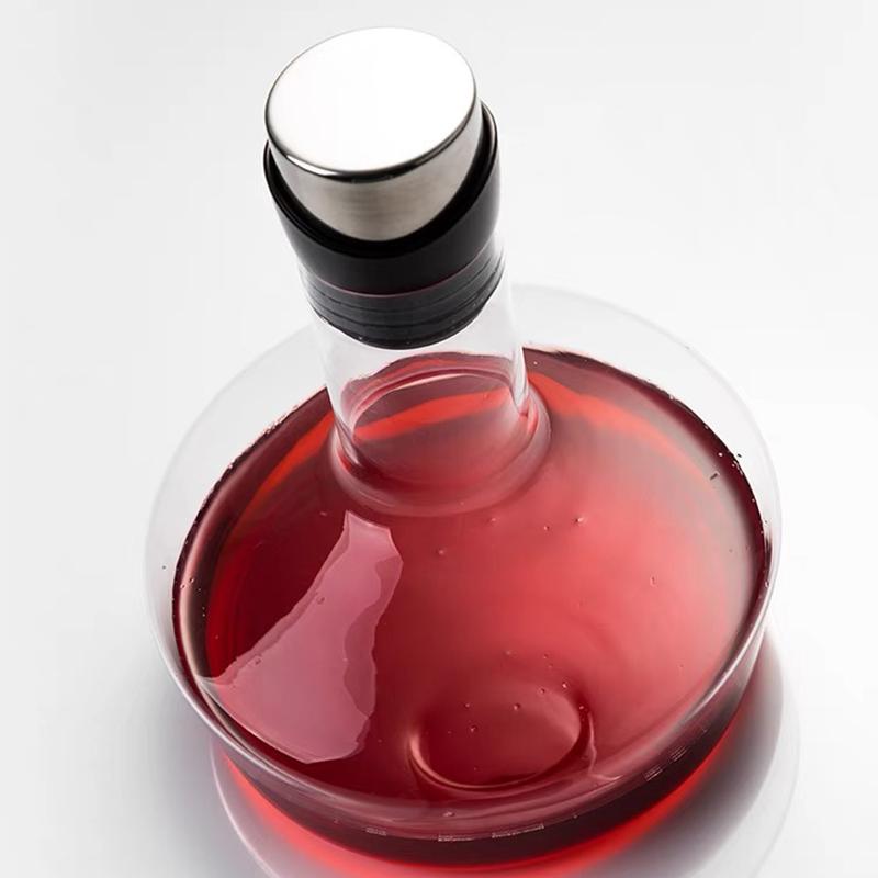 Decantor de vin, pentru aerator de aer pentru vin, bec de turnare, sticlă cristalină fără plumb, decantor de vin roșu, recipient pentru suc, decantoare de vin