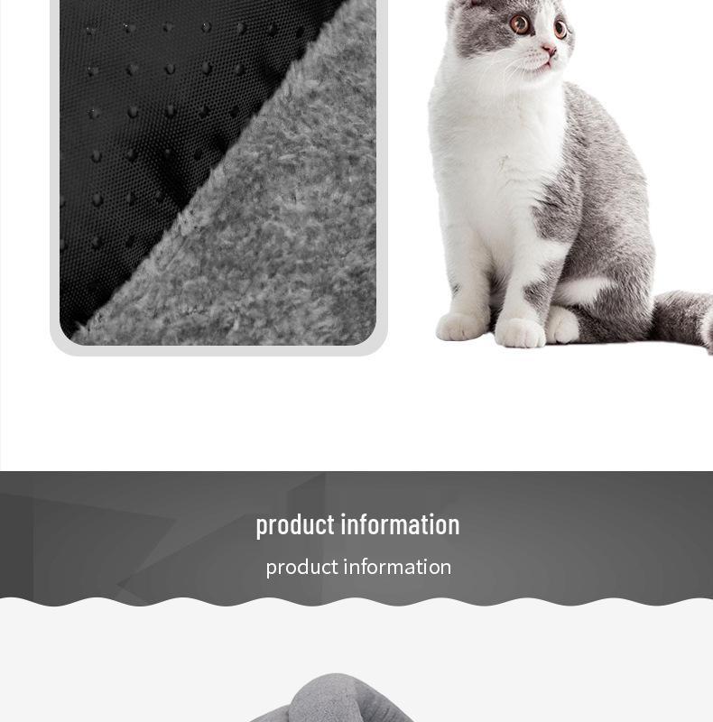 Plush Sleeping Bag Cat & Small Dog Bed, Semi-Closed Slipper Style, Cozy & Warm for All Seasons