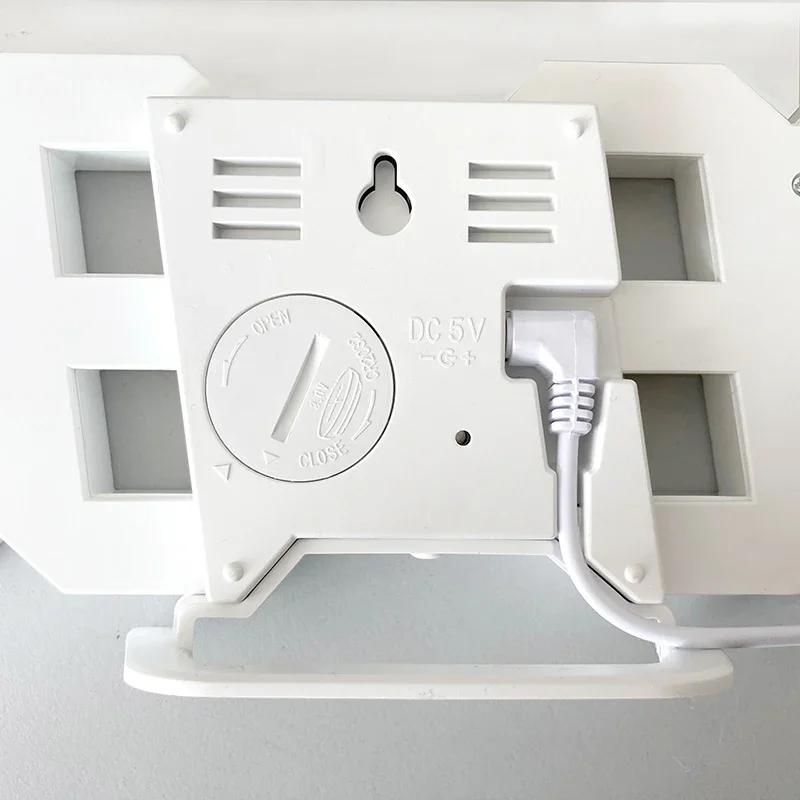 Clocks 3D LED Digital Alarm Clock Wall Clock Time/Date Home/Kitchen/Office Clock Decorative Garden Watch Decoration for Bedroom