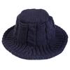 Women Winter Cable Knit Bucket Hat Twist Pattern Solid Color Warm Fisherman Cap HOM