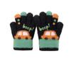 Warm Plush Five-finger Gloves Elastic Kids Gloves Cartoon Car Winter Knitted Gloves  Autumn Winter