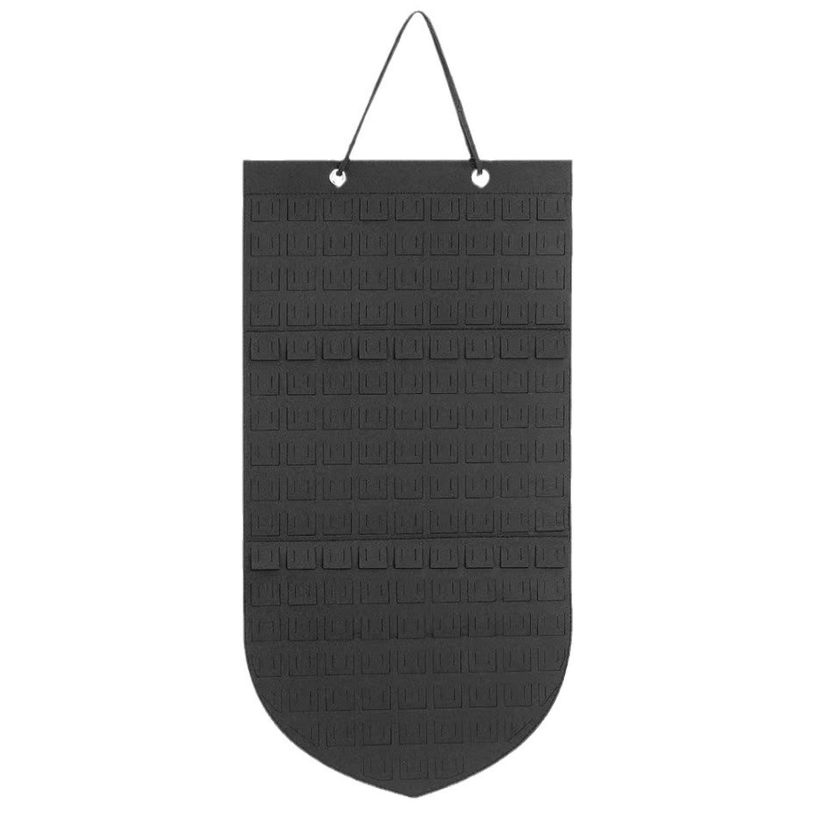 

Портативный держатель для бейджей из фетра, многофункциональный органайзер для клавиш и мелких предметов для коллекционеров чёрный