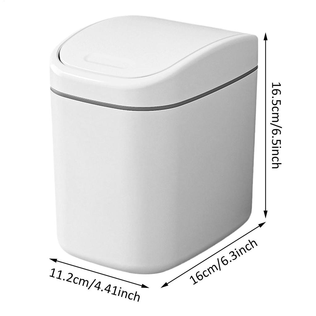 Desktop Trash Bin with Lid Multi-Functional Table Wastebasket Garbage Can Dustbin Wastebasket Trash Can Dispenser for Bathroom
