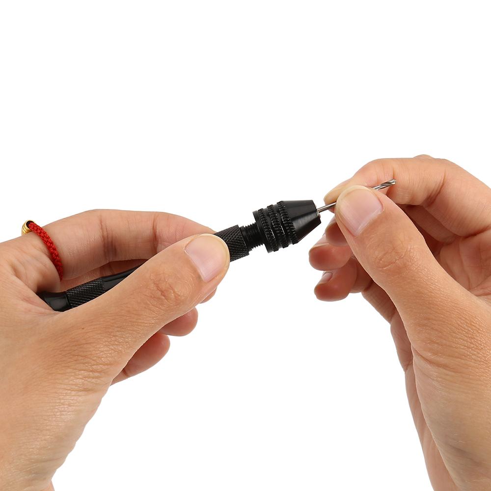 20 Pcs Mini Twist Drill Bits Precision Pin Vise Hand Drill with Twist Bits Set Hand Drill Bits Set for DIY Craft Carving