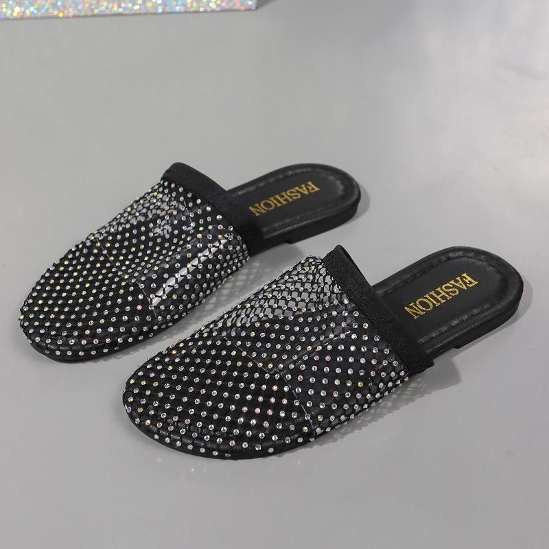 

Casual women s tide design breathable half slippers low heel woven mesh new summer summer fisherman no 43