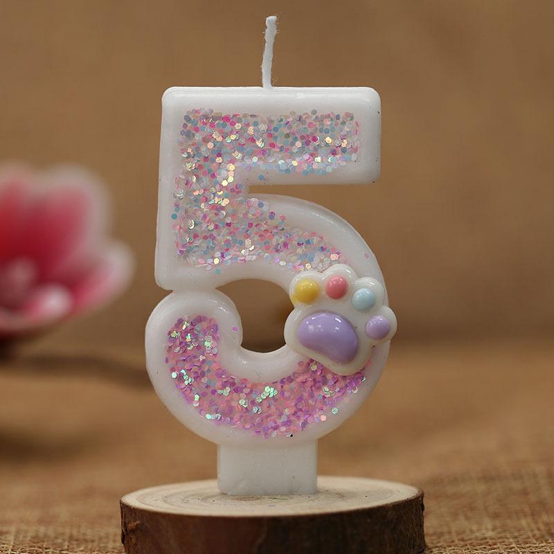 

Бенгальские огни Cat Paw Original Birthday Candles для кошачьей тематики Happy Birthday Bougie Cake Decorations для детской вечеринки