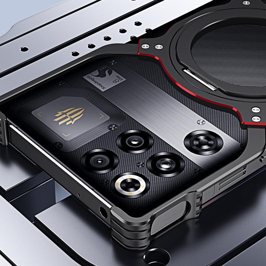 For ZTE Nubia RedMagic 11 Pro 5G/11 Pro+ 5G Case Kickstand Metal Bumper Magnetic Phone Cover