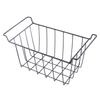 2 Pcs Freezer Wire Storage Basket PE Coated Hanging Rack Organizer Bin Black for Refrigerator Shelves