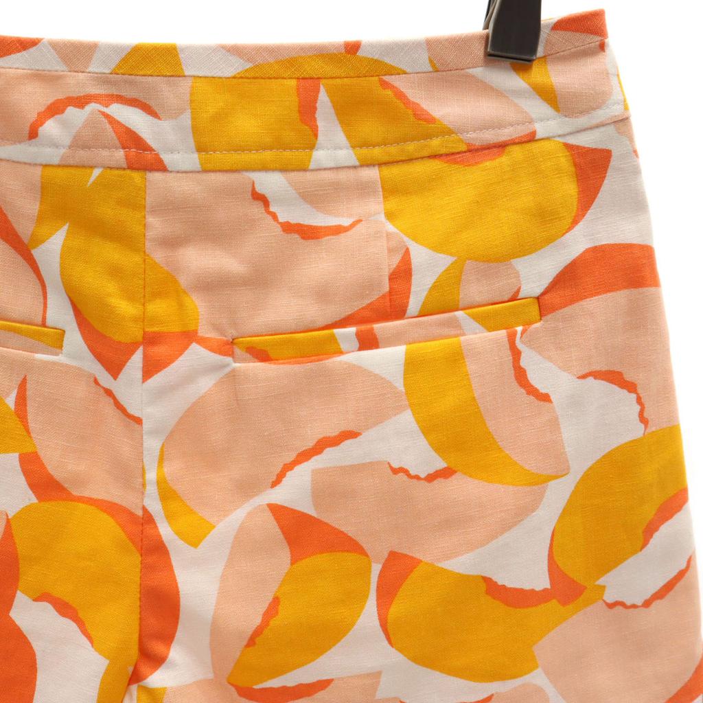 Kate Spade NEW YORK Unused Linen Blend Fruit Pattern Shorts 0 0 Yellow Women Used