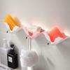 2Pcs Flamingo No Punching Soap Box Household Soap Box Drain Multifunctional Wall Mounted Creative Soap Box Cute