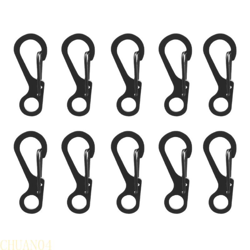 10Pcs Stainless Steels Small Carabiner Clip Spring Snap Keyring Hook for Camping Traveling Hiking Keychains Enduring