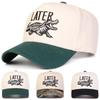 Unisex LaTeR Krokodilstickerei Baseballkappen Frühling Herbst Outdoor Verstellbare Lässige Hüte Sonnenschutzmütze Sportkappe