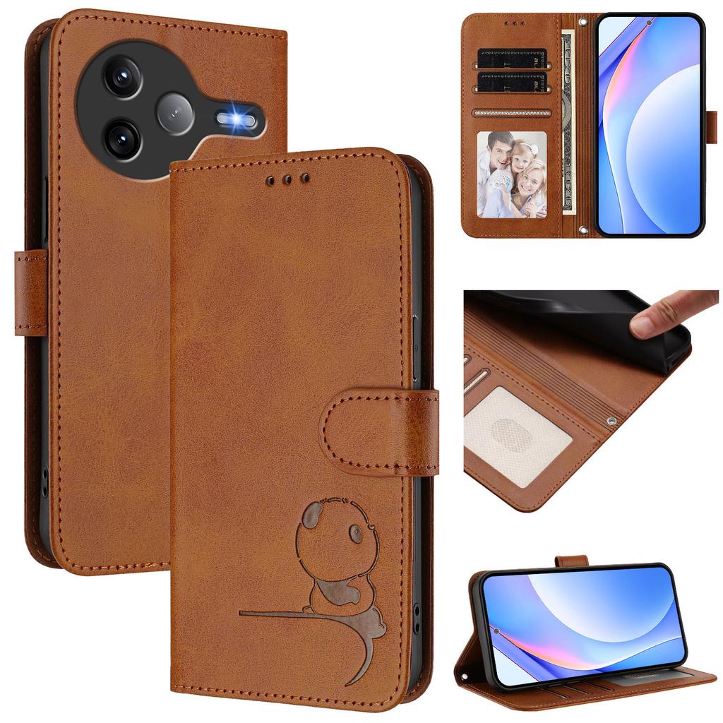 For Xiaomi Poco F3 F5 F6 F7 Pro Panda Leather Flip Case Anti-theft Wallet Card Holder Funda Xiaomi Poco F7Ultra Book Cover