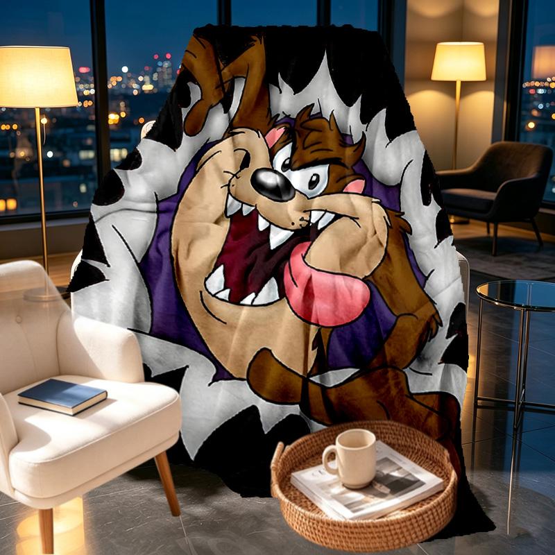 Tasmanian Devil Print Blanket - Soft & Comfortable, for Bedroom, Travel, Sofa, Home Decoration - Birthday Christmas Gift for Friend