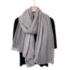 Spring and Autumn Lace Line Long Thin Scarf Japanese and Korean Women's Fashion Solid Color Shawl High-end Cotton and Line Scarf
