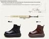 Shanghai Jiechu 2024 Autumn/Winter Cowhide Round Toe Korean Style Women's Boots