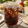 Transparent Striped Drink Pitcher Heat Resistant Cold Water Kettle Juice Jug  Dinning Table