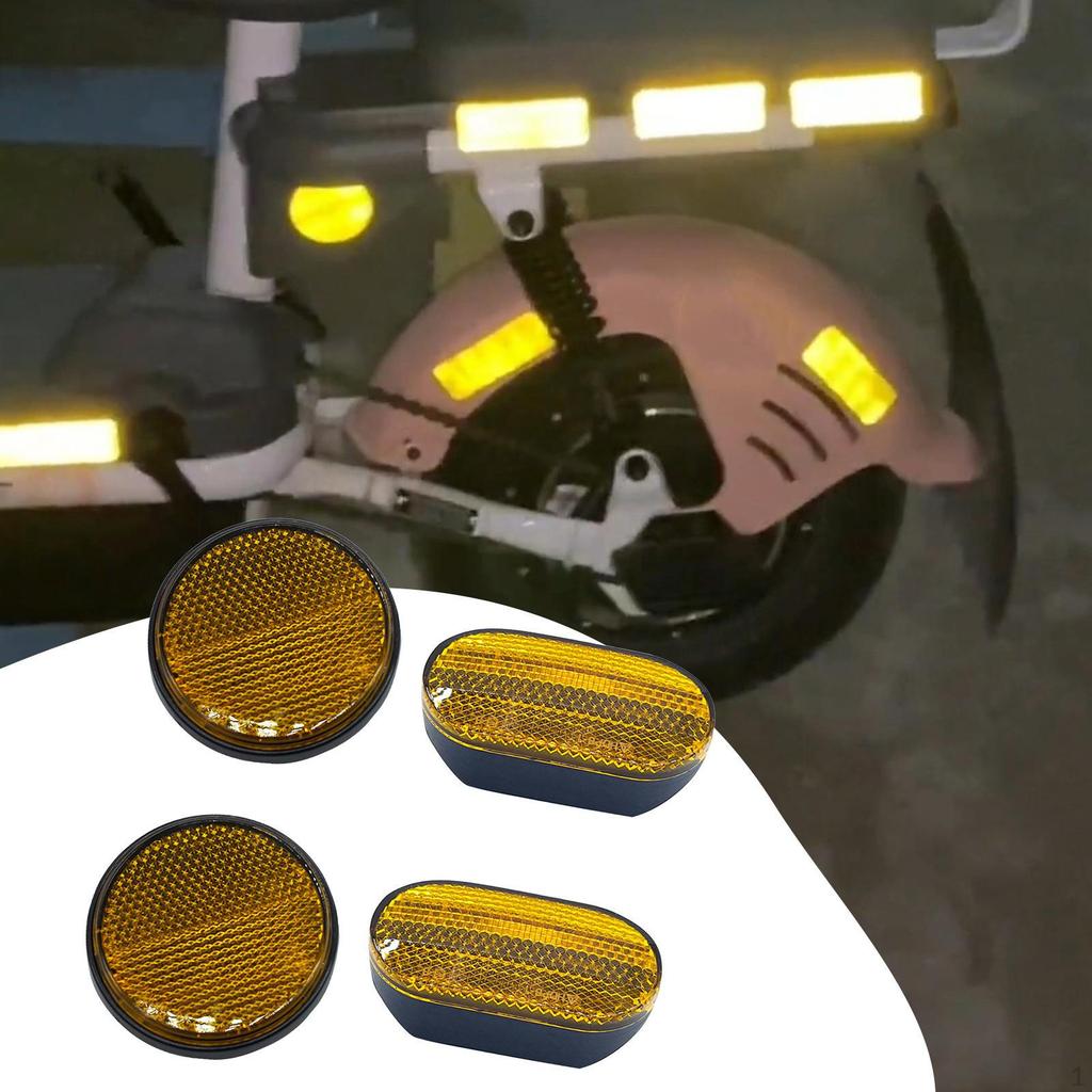 4 Pieces Reflector Light Reflective Strip Replacement Part for Trailer Bike Car
