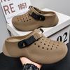 New Summer Fashion Couple Slippers EVA Baotou Men's Sandals Outdoor Thick Bottom Hole Shoes Luxury Beach Men Garden Shoes