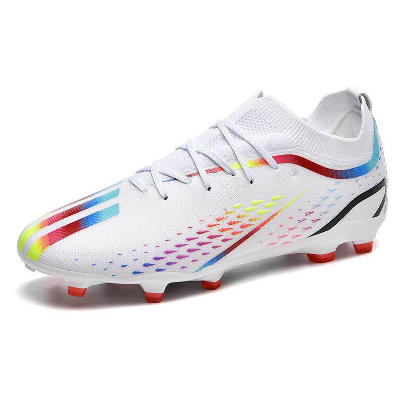 Kids' High-Top Football Shoes with Knit Socks for Turf and AG Fields