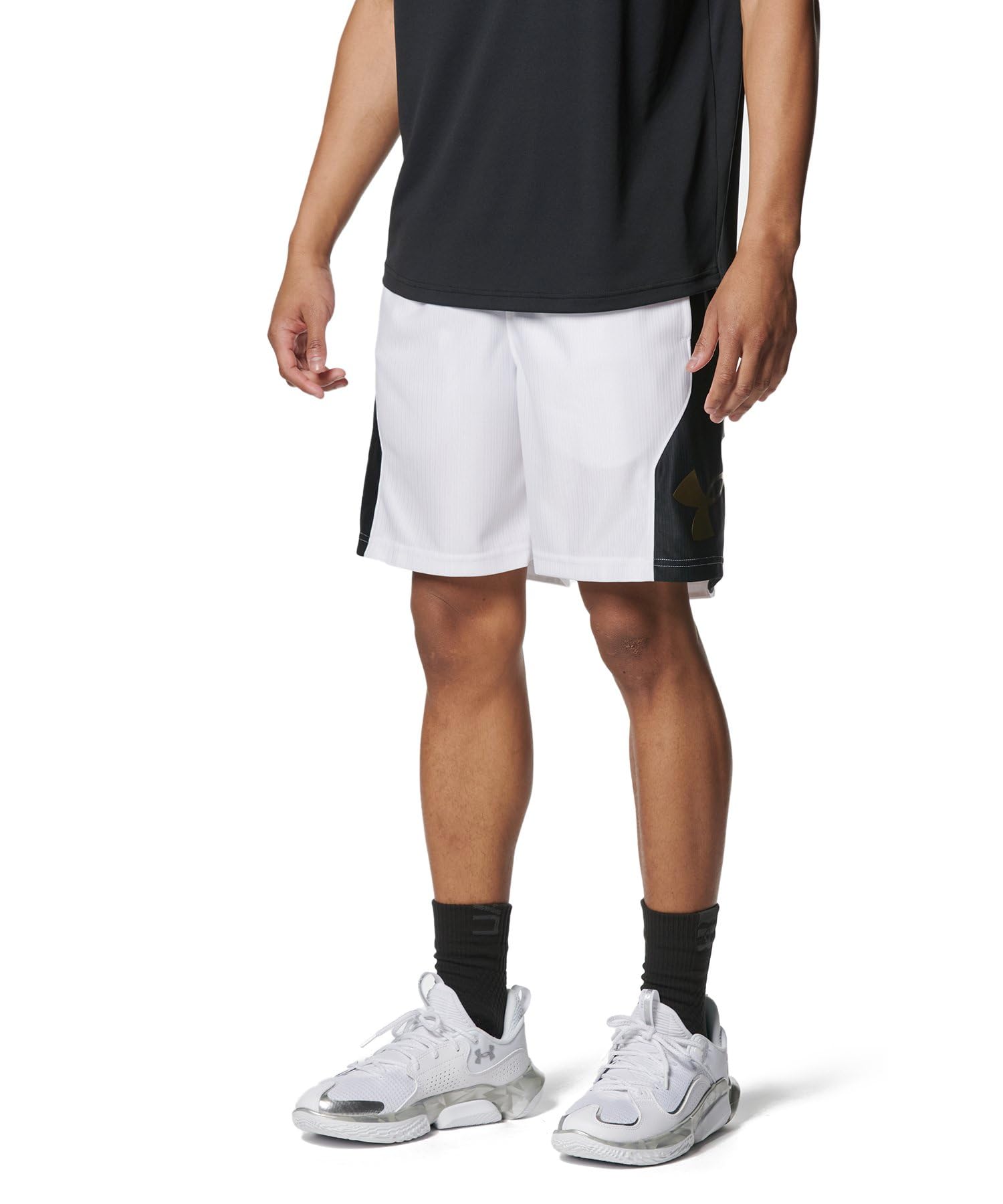 

UA Baseline Money Shorts Gold MD [Under Armor] White/Black/Metallic