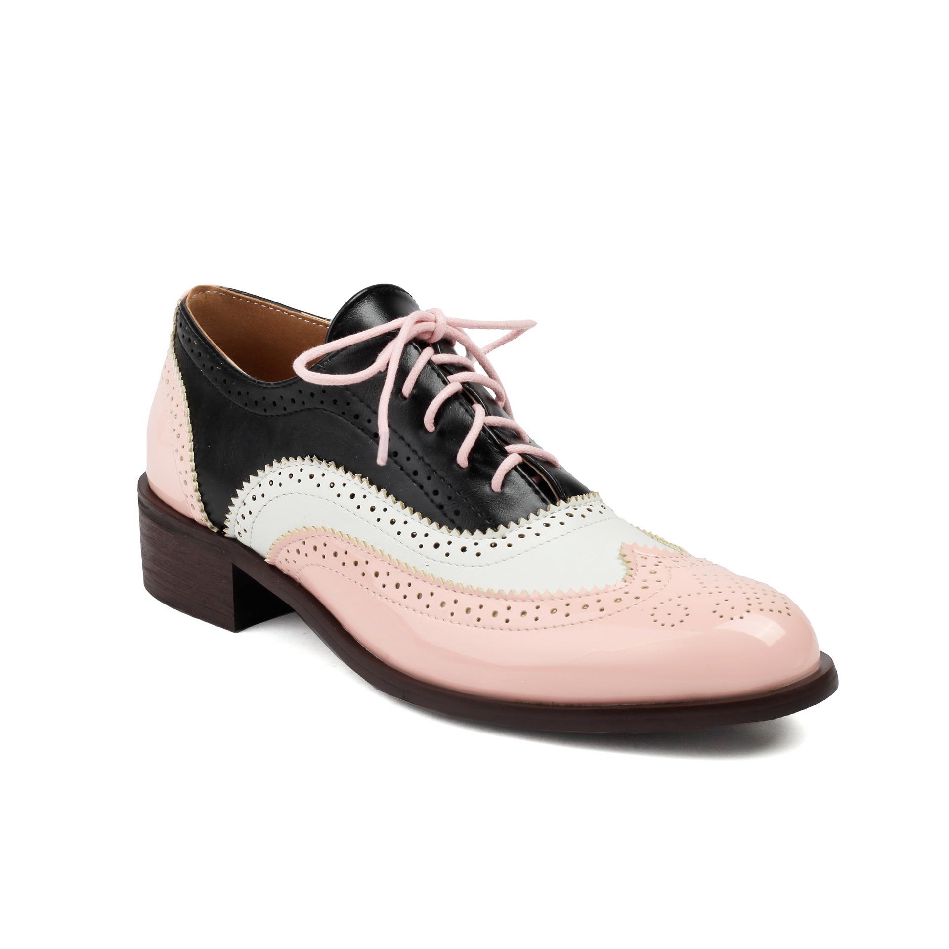 

Women s shoes 35-48 Supply Color matching Lace-up Brock deep mouth women 39 рожевий