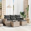 VidaXL Garden Lounge Set with Cushions 5 Pcs, Patio Sofas, Patio Furniture Set, Outdoor Furniture, Grey 3253619