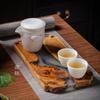 Chinese Cliff Cypress Grease Japanese Walnut Handmade Solid Wood Small Tea Tray Tray Dry Table Rectangular Wooden Tray