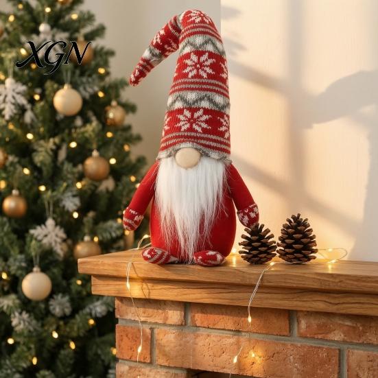 Christmas Decorations for Home Gnome Decoration, Plush Tomte Swedish Figurine, Soft Scandinavian Gift Boxed Holiday Decoration Dwarf Doll Home,