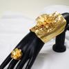 Vergoldetes Armband Braut Damen Hochzeits Blumenarmband Schmuck